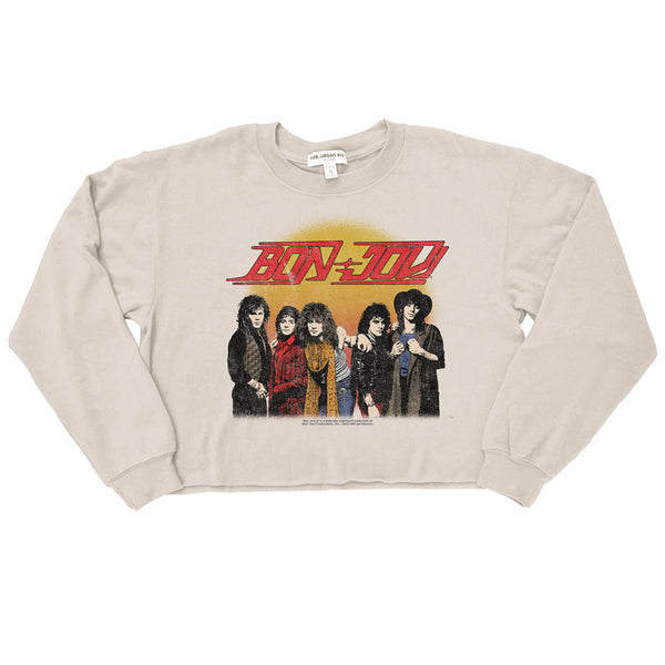 Bon Jovi - The Group Bon Jovi Crop Sweatshirt