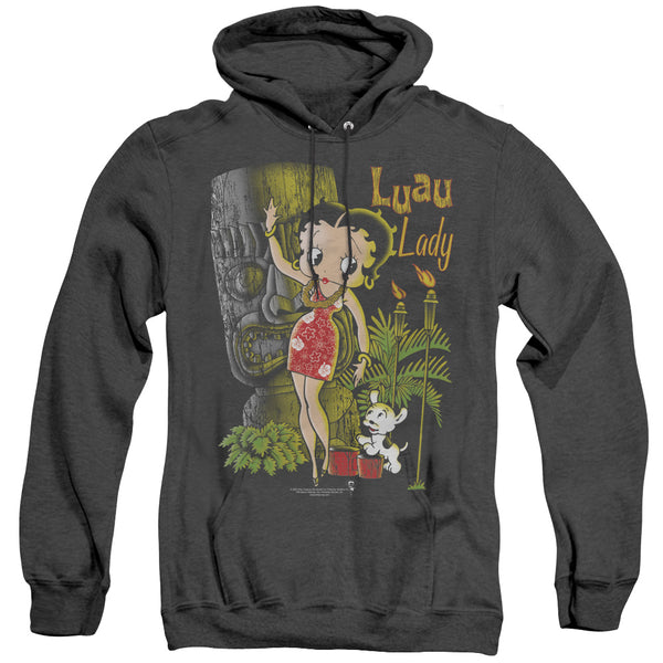 Betty Boop - Luau Lady Adult Heather Hoodie