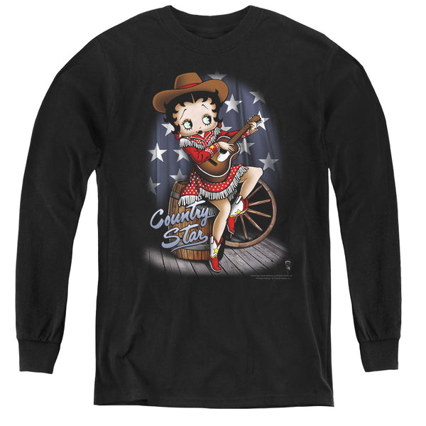 Betty Boop - Country Star L - S Youth