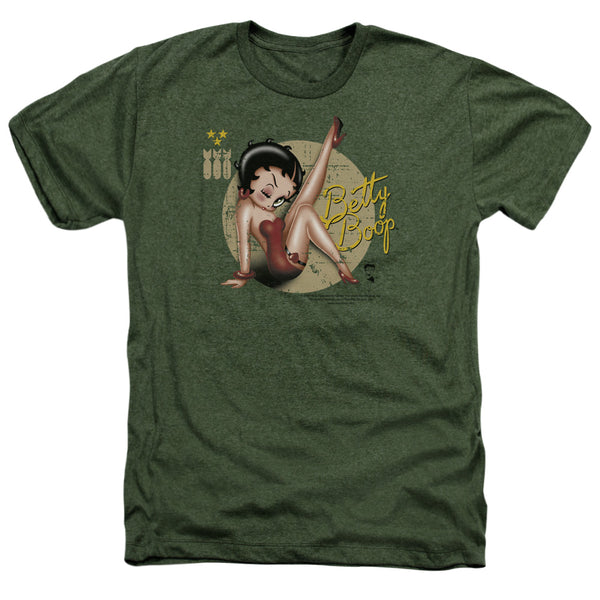 Betty Boop - Nose Art Adult Regular Fit Heather Short Sleeve