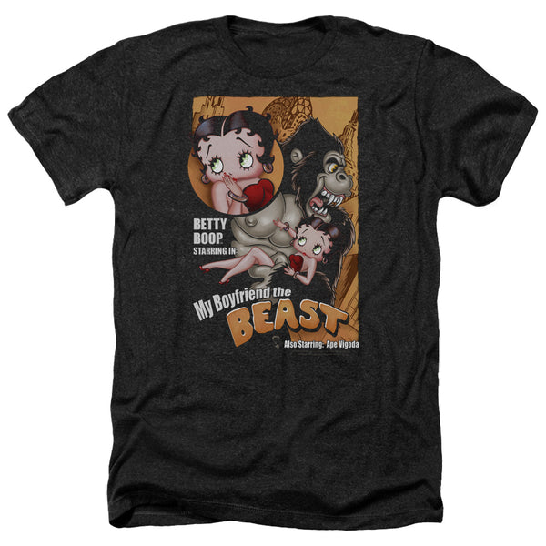 Betty Boop - Boyfriend The Beast Adult Regular Fit Heather Short Sleeve