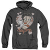 Betty Boop - Classic Kiss Adult Heather Hoodie