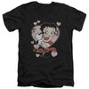 Betty Boop - Classic Kiss Adult Slim Fit V Neck Cotton