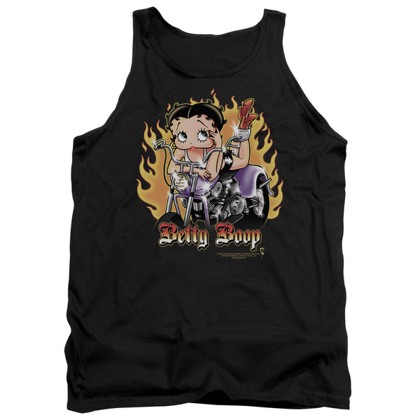 Betty Boop - Biker Flames Boop Adult Tank Top