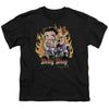 Betty Boop - Biker Flames Boop Youth Short Sleeve