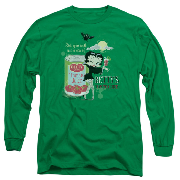Betty Boop - Vampire Tomato Juice Adult Long Sleeve