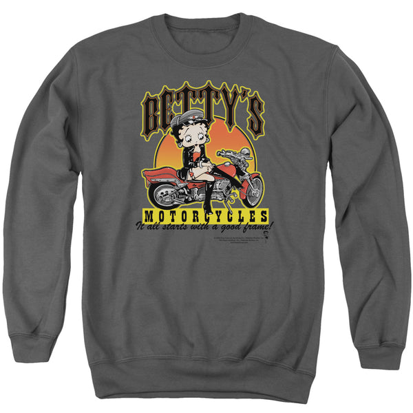 Betty Boop - Bettys Motorcycles Adult Crewneck Sweatshirt