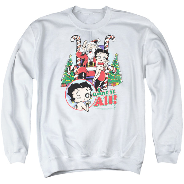 Betty Boop - I Want It All Adult Crewneck Sweatshirt