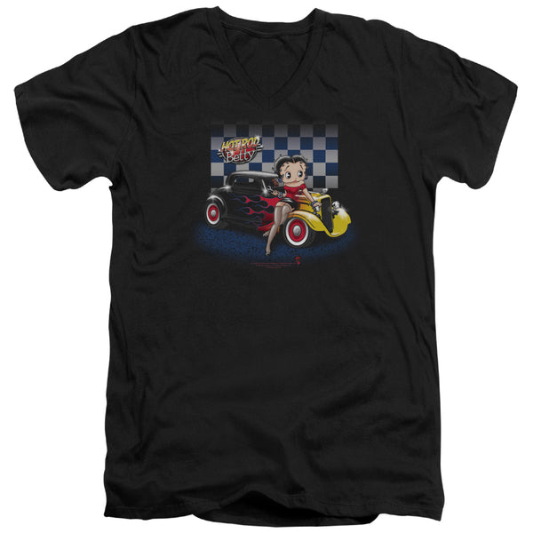 Betty Boop - Hot Rod Boop Adult Slim Fit V Neck Cotton