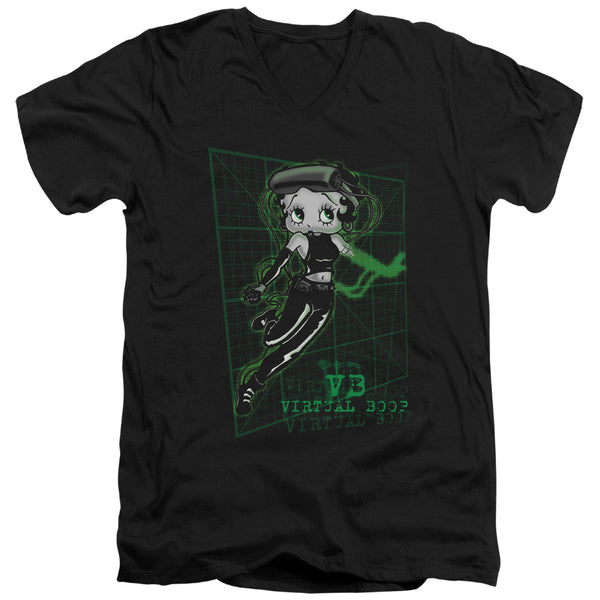 Betty Boop - Virtual Boop Adult Slim Fit V Neck Cotton