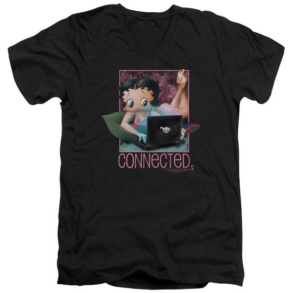 Betty Boop - Connected Adult Slim Fit V Neck Cotton