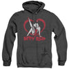 Betty Boop - Scrolling Hearts Adult Heather Hoodie