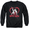 Betty Boop - Scrolling Hearts Adult Crewneck Sweatshirt