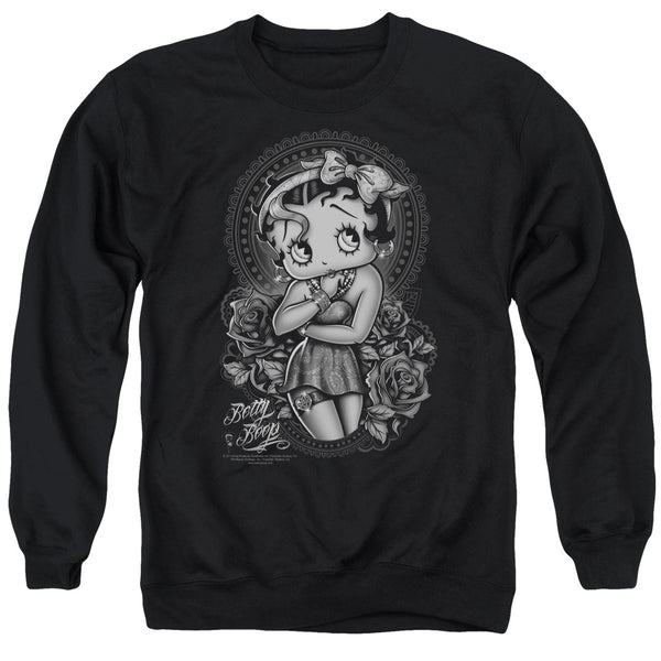 Betty Boop - Fashion Roses Adult Crewneck Sweatshirt