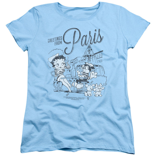 Betty Boop - Greetings From Paris Women's Short Sleeve