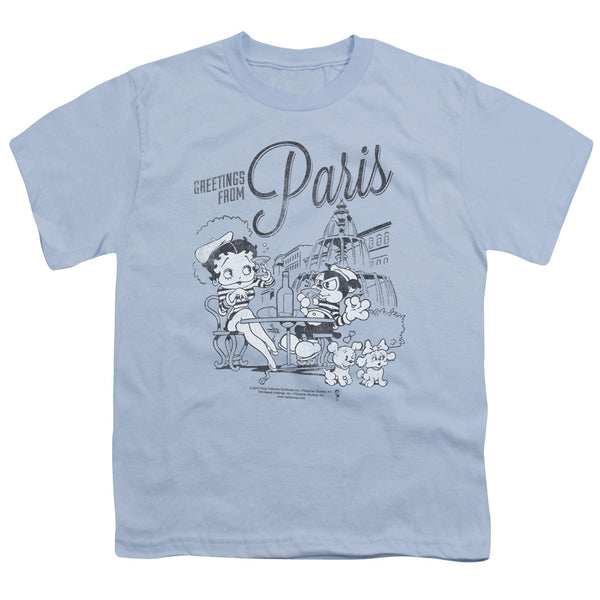 Betty Boop - Greetings From Paris Youth Short Sleeve
