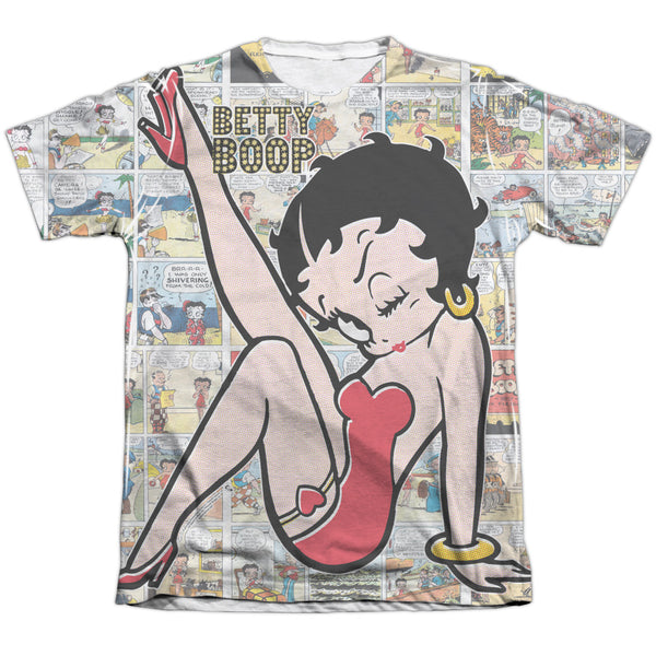 Betty Boop - Vintage Strips Adult Regular Fit Short Sleeve 65 - 35 Poly - Cotton