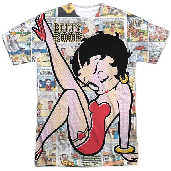 Betty Boop - Vintage Strips Adult Regular Fit Short Sleeve 100% Poly