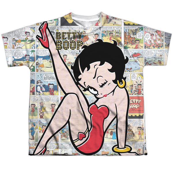 Betty Boop - Vintage Strips Youth Short Sleeve 100% Poly