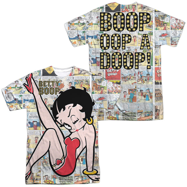 Betty Boop - Vintage Strips (Front - Back Print) Adult Regular Fit Short Sleeve 100% Poly
