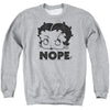 Betty Boop - Boop Nope Adult Crewneck Sweatshirt