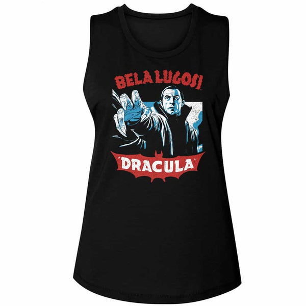 Bela Lugosi Reach Forward-Ladies Muscle Tank