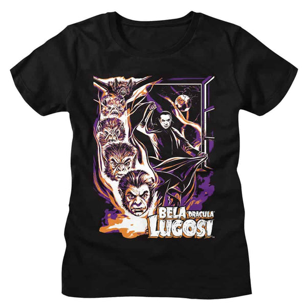 Bela Lugosi Bat Transformation-Ladies S/S Tshirt