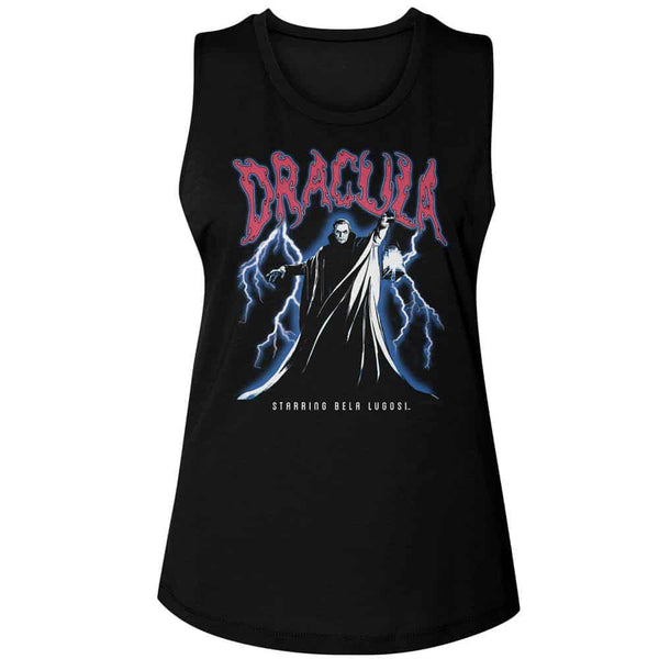Bela Lugosi Lightning-Ladies Muscle Tank