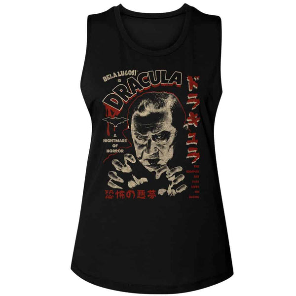 Bela Lugosi Kanji Dracula-Ladies Muscle Tank