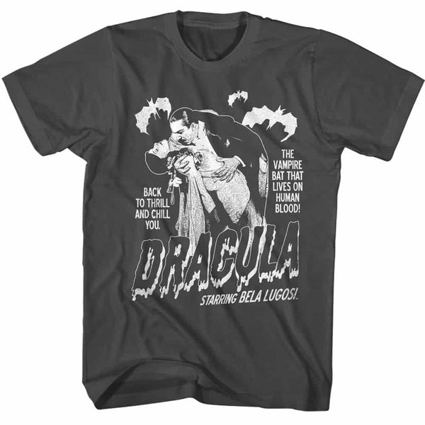 Bela Lugosi Single Color Dracula With Bats- S/S Tshirt