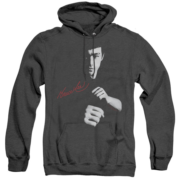 Bruce Lee - The Dragon Awaits Adult Heather Hoodie