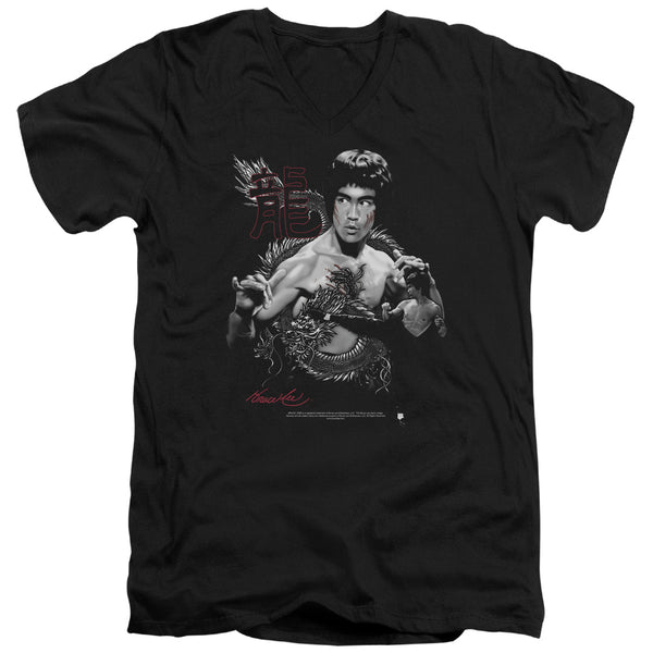 Bruce Lee - The Dragon Adult Slim Fit V Neck Cotton