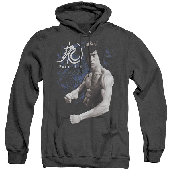Bruce Lee - Dragon Stance Adult Heather Hoodie