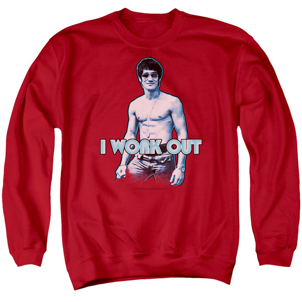Bruce Lee - Lee Works Out Adult Crewneck Sweatshirt