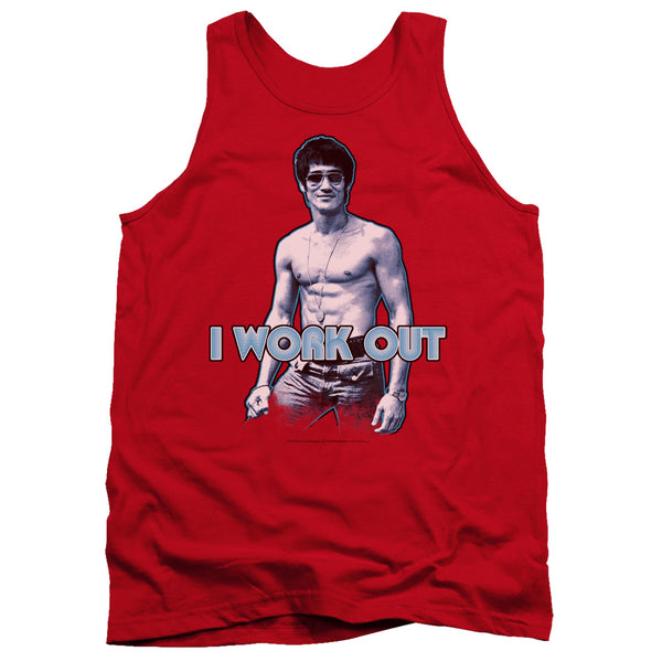 Bruce Lee - Lee Works Out Adult Tank Top