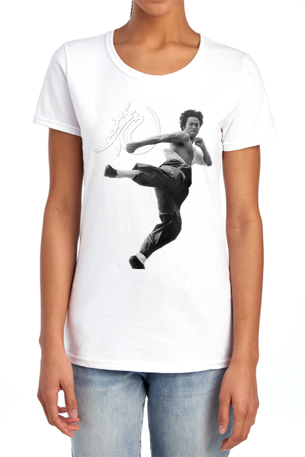 Bruce Lee - Flying Kick Women's Short Sleeve