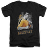 Bruce Lee - Yellow Dragon Adult Slim Fit V Neck Cotton