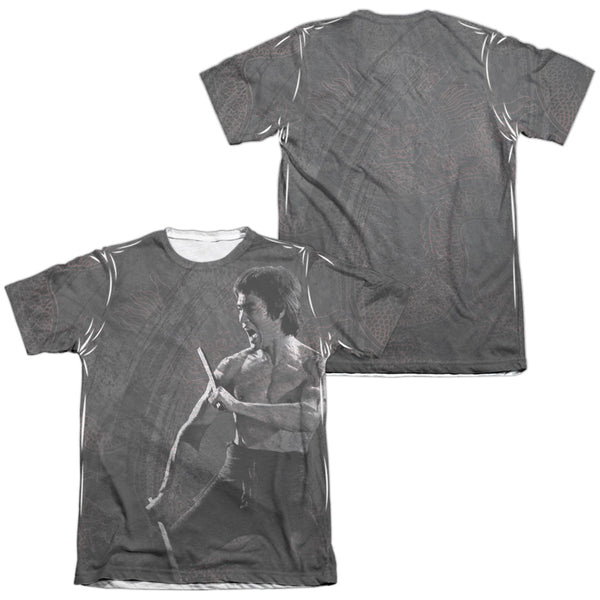 Bruce Lee - Dragon Print Adult Regular Fit Short Sleeve 65 - 35 Poly - Cotton