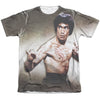 Bruce Lee - Scratched Adult Regular Fit Short Sleeve 65 - 35 Poly - Cotton