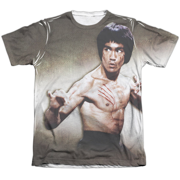 Bruce Lee - Scratched Adult Regular Fit Short Sleeve 65 - 35 Poly - Cotton