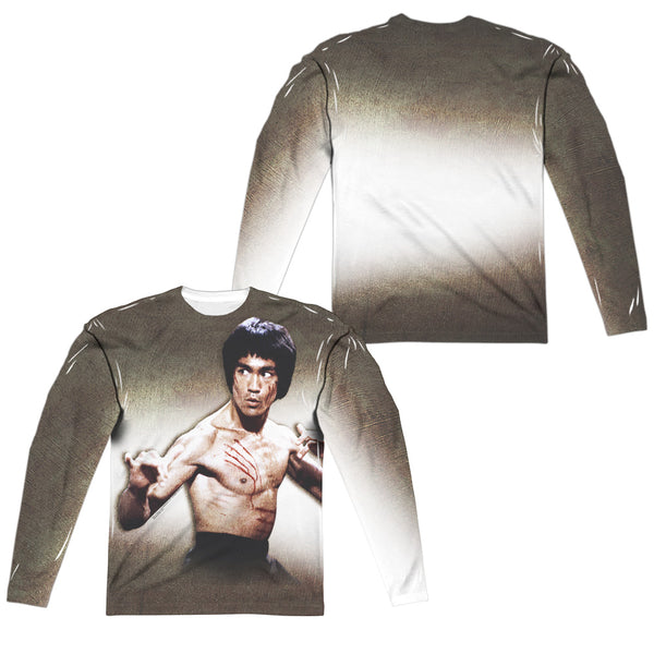 Bruce Lee - Scratched L - S Adult Poly Crew