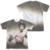 Bruce Lee - Scratched Adult Regular Fit Short Sleeve 65 - 35 Poly - Cotton