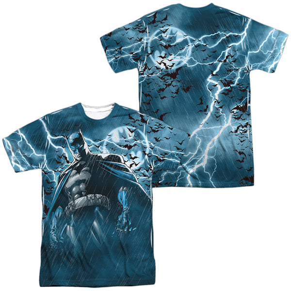 Batman - Stormy Knight (Front - Back Print) Adult Regular Fit Short Sleeve 100% Poly