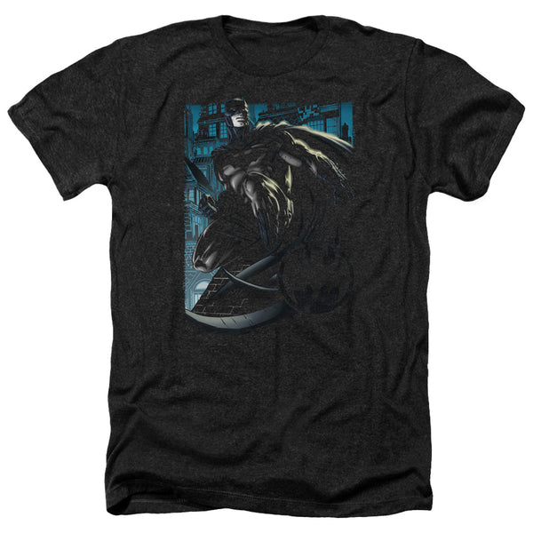 Batman - Knight Falls In Gotham Adult Regular Fit Heather Short Sleeve