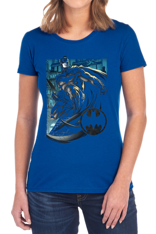 Batman - Knight Falls In Gotham Women's Short Sleeve