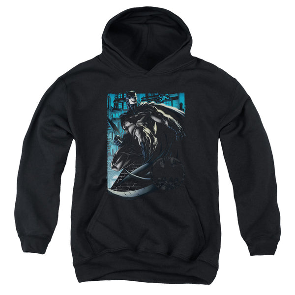 Batman - Knight Falls In Gotham Youth Hooded Sweatshirt
