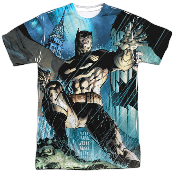 Batman - Rainy Rooftop Adult Regular Fit Short Sleeve 100% Poly