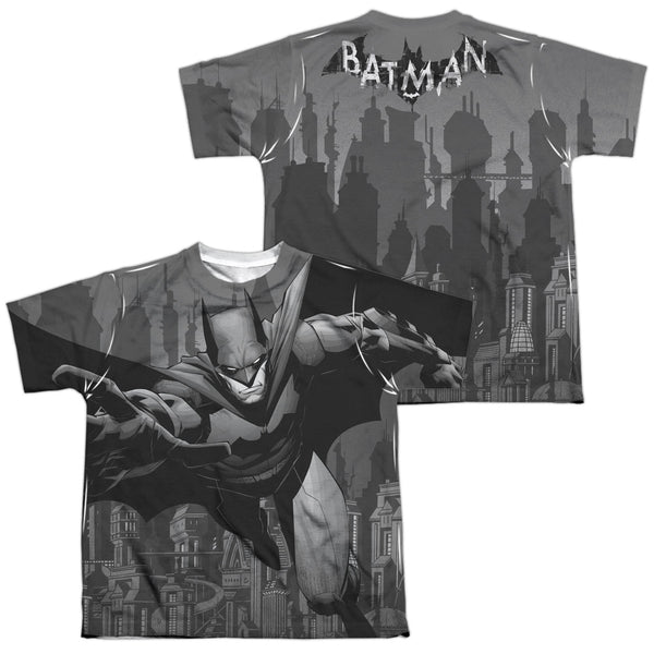 Batman - Grey Race (Front - Back Print) Youth Short Sleeve 100% Poly
