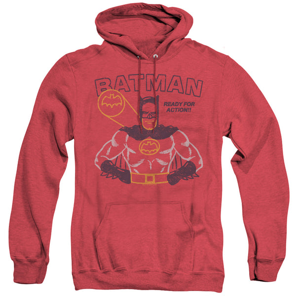 Batman - Ready For Action Adult Heather Hoodie