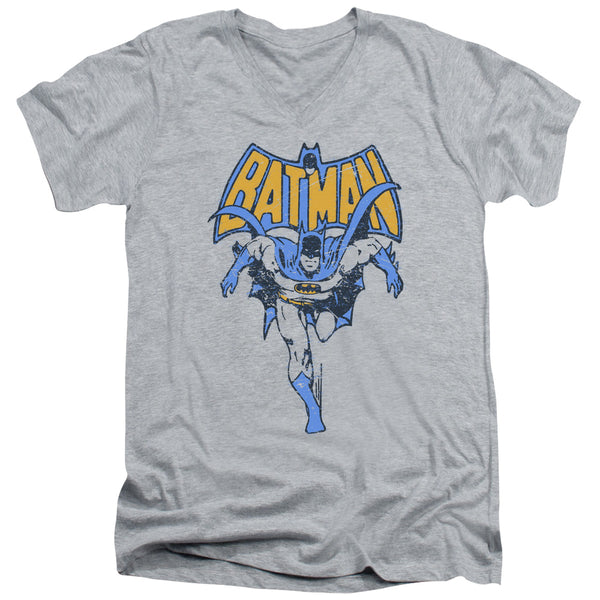 Batman - Vintage Run Adult Slim Fit V Neck Cotton